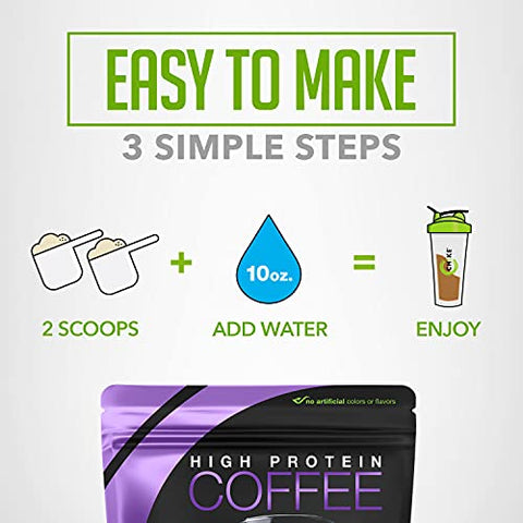 CHIKE - Chike Caramel Café Gelado Rico em Proteína, 20g Proteína, 2 Shots de Espresso, 1g Açúcar, Amigável à Dieta Keto e Sem Glúten, 14 Porções (420ml)