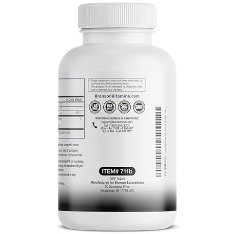 CLA 3000 – Suplemento de Ácido Linoleico Conjugado de Alta Potência para Gerenciamento de Peso Saudável e Massa Muscular Magra – 300 Softgels - Bronson