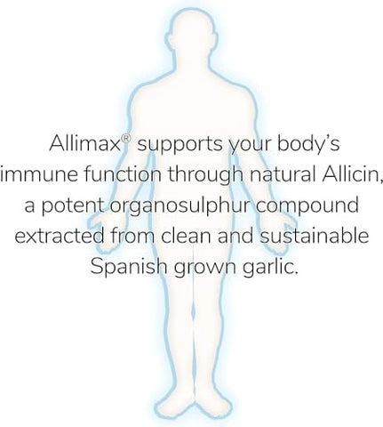 180mg 90 Cápsulas – Suplemento de Alho Allicin para Fortalecer a Imunidade do Corpo. Contém Allicin Bioativo Estabilizado e Potente, Extraído de Fontes Limpas - ALLIMAX
