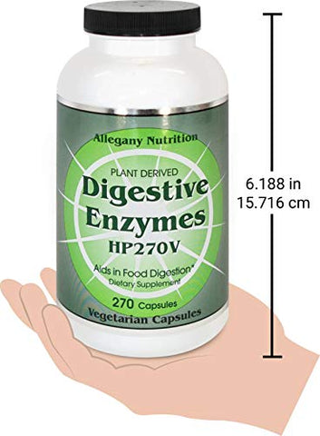 Allegany Nutrition - Digestive Enzymes HP – Cápsulas: 270 caps – Marca Líder em Enzimas Digestivas