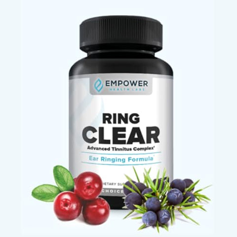 Empower Health Labs - Ring Clear Fórmula Natural para Alívio Duradouro do Zumbido no Ouvido – Suprimento de 30 Dias