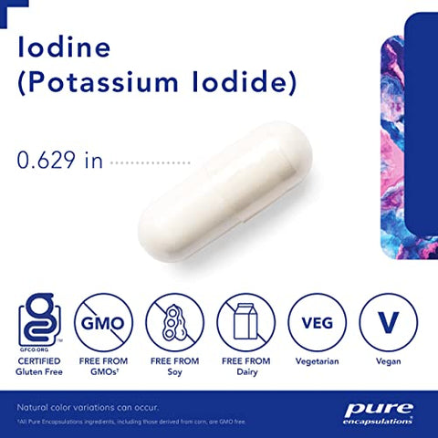 Iodo – Suporte para a Tireoide – 60 cápsulas de 150 mcg  Pure Encapsulations - Pure Encapsulations