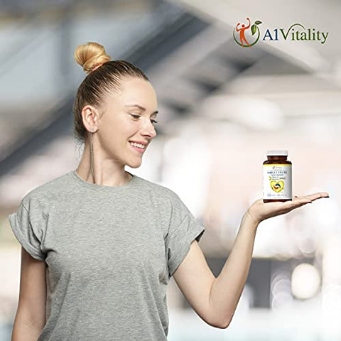 A1Vitality - Ômega 3 Triplo Forte EPA DHA – 2500mg Óleo de Peixe com Sabor de Limão, Livre de Arrotos – Alta Potência 900mg EPA 600mg DHA Suporta Circulação, Cérebro, Coração, Olhos, Pele e Ossos
