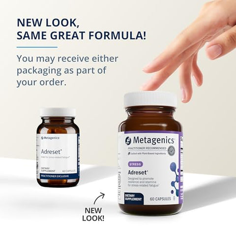 Adreset – Suplemento Adaptogênico – Alívio da Fadiga* – com Ginseng Asiático – 60 cápsulas - Metagenics