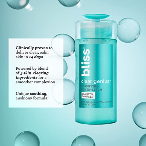 Clear Genius Tônico Clareador – 125ml – Purifica Poros, Tonifica, Acalma - Bliss