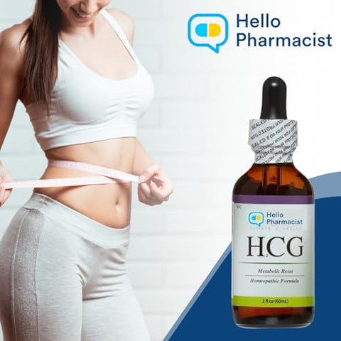 HelloPharmacist - |hCG|₂ Fórmula Livre de Álcool – Gotas Homeopáticas para Reset Metabólico – 60 ml – Fórmula Exclusiva – Agora com Água Purificada