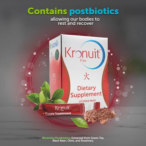 Kronuit - Fire 2.0 – Sanki: Suplemento Termogênico 100% Natural em Caixa com 27 Sachês de Sabor Frutas Vermelhas