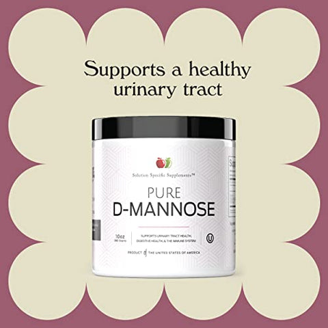 Complete Natural Products - D-Mannose em Pó Puro – 283g (10oz) – 120 Porções para Infecção Urinária e Bexiga