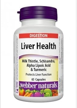 Liver Health com Cardo Mariano, 65 caps – Saúde do Fígado – 65 cápsulas - Webber Naturals
