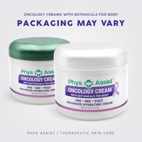 PhysAssist - Creme Oncológico 120ml + 3 Bálsamos Labiais. Hidratação para Pele Estressada em Tratamento de Quimio ou Radioterapia. Terapia para a Pele. Com Ingredientes Botânicos