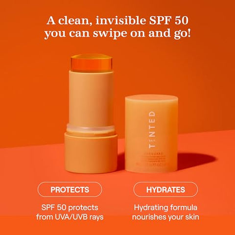 Protetor Solar Stick FPS 50 Live Tinted Hueguard: Resistente à Água e Suor, Proteção Solar para Rosto e Corpo, 22g