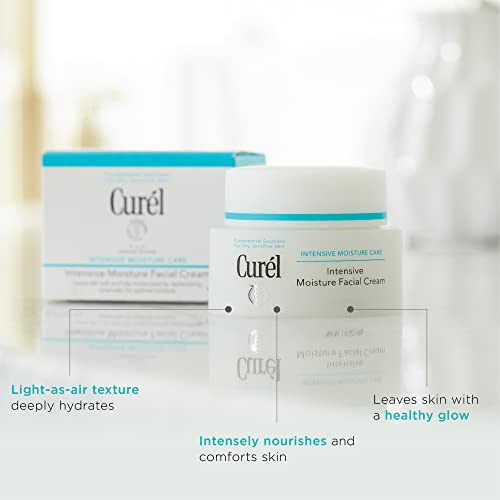 Creme Hidratante Facial Intensivo para Pele Seca e Muito Seca, Sem Fragrância, Anti-Idade, 40g - Curel