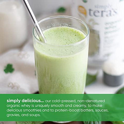 tera's - Tera’s Whey Proteína Orgânica de Soro de Leite, Grama-Fed, Natural, 12 Ounce (340g)