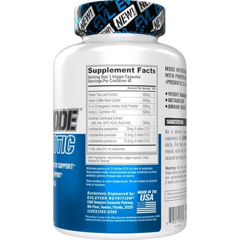 Nutrition Leanmode Probiótico – Cápsulas Avançadas de Probióticos, 15 Bilhões de UFCs por Porção, Suporte Digestivo - Evlution