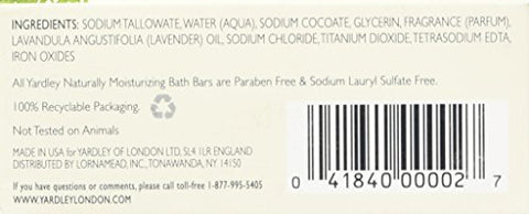 Sabonete em Barra Yardley London English Lavender com Óleos Essenciais, 120g (Pack com 8 unidades)