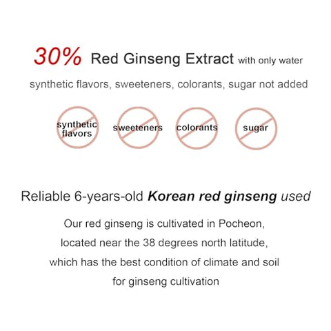 POCHEON KOREAN RED GINSENG - POCHEON RED GINSENG Extrato em Bastão, 30%% Extrato de Ginseng, Pacotes Individuais – 30 Bastões (10ml x 30), Suporte Natural ao Sistema Imunológico
