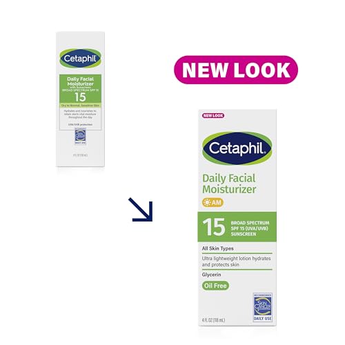 Hidratante Facial Diário FPS 15, 120 ml, para Peles Secas a Normais, Sem Fragrância, Pack com 2 (Embalagem Pode Variar) - Cetaphil