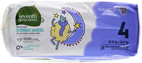 Fraldas Noturnas para Bebês Seventh Generation, Livres de Químicos