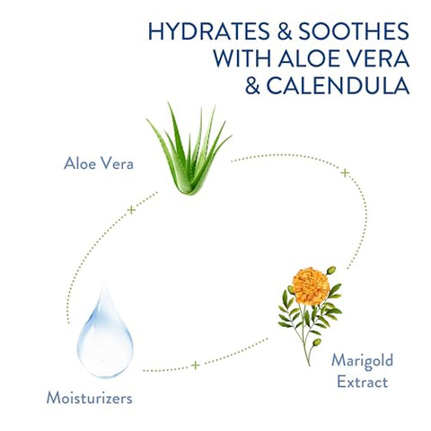 Ultra Gentle Body Wash Refrescante para Pele Seca a Normal, Sensível, Presentes para o Dia das Mães, Aloe Vera, Vitamina B5, Hipoalergênico, Testado por Dermatologistas, Sem Fragrância - Cetaphil