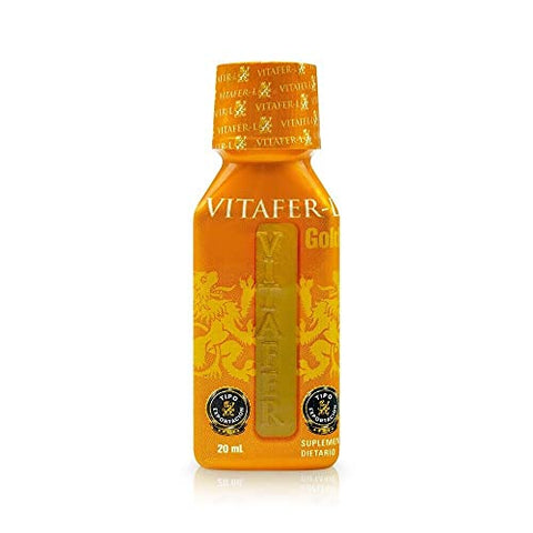 Energético Líquido para Homens e Mulheres contra Fadiga e Cansaço – 3 Frascos (500ml) + 6 Sachês (10ml – 0,33g) - Vitafer-L Gold