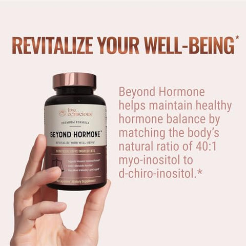 Equilíbrio Hormonal Holístico Além dos Hormônios para Mulheres com DIM e Myo-Inositol – 60 cápsulas - Live Conscious