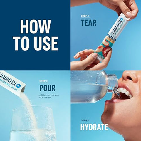 Hydration Multiplier® Sem Açúcar – Limão Lima – Sachês de Pó Hidratante | Mistura em Pó de Eletrólitos | Práticos Sticks de Porção Única | Não-OGM | 1 Pacote (14g) - Liquid I.V.