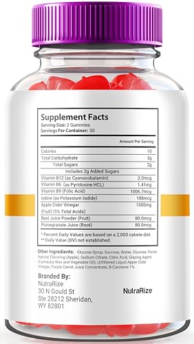 NutraRize - (3 Pacotes) Gomas de Vinagre de Maçã Ceto ACV Rapid Ripped, 1000 MG de Ceto ACV, Gomas de Vinagre de Maçã Natural, Vitaminas Ceto de Força Máxima com ACV, Avaliações de Ceto ACV RapidRipped