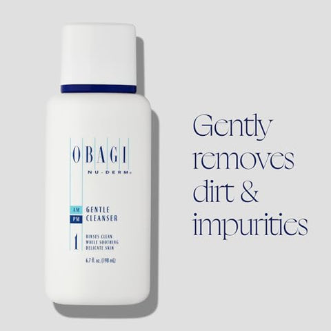 Obagi Nu-Derm Gentle Face Cleanser – Limpeza Facial Diária para Pele Normal a Seca, Remove Suavemente Sujeira, Oleosidade, Maquiagem e Impurezas, 200ml