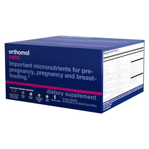 Natal: Suplemento para a Saúde Pré-Gestação, Gestação e Amamentação – 30 Comprimidos e Cápsulas - Orthomol