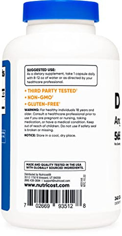 Dong Quai 565mg – 240 Cápsulas (Angelica Sinensis) – Cápsulas Vegetarianas, Livre de Transgênicos, Sem Glúten - Nutricost
