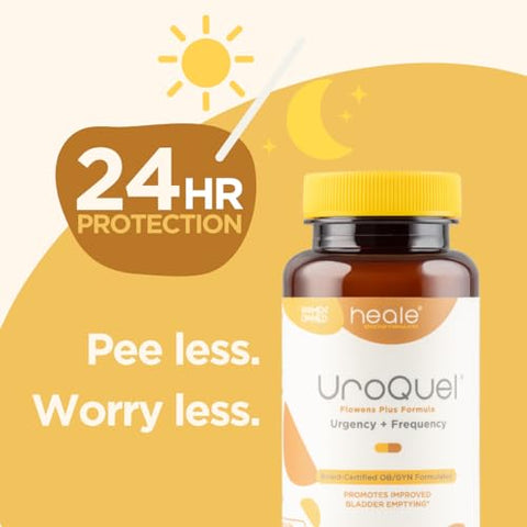 Heale Doctor Formulated - UroQuel – Controle Natural da Bexiga com Cranberry – Reduza Urgência, Frequência e Incontinência Urinária – Fórmula Ginecológica com Flowens – Comprimidos de Cranberry para Mulheres