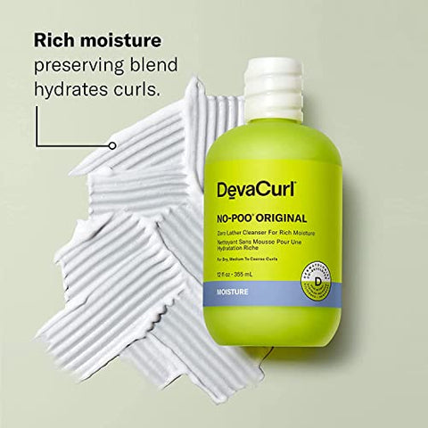 DevaCurl No-Poo Original – Limpeza sem Espuma para Hidratação Intensa | Não Resseca | Hidrata os Cachos | Todos os Tipos de Cachos