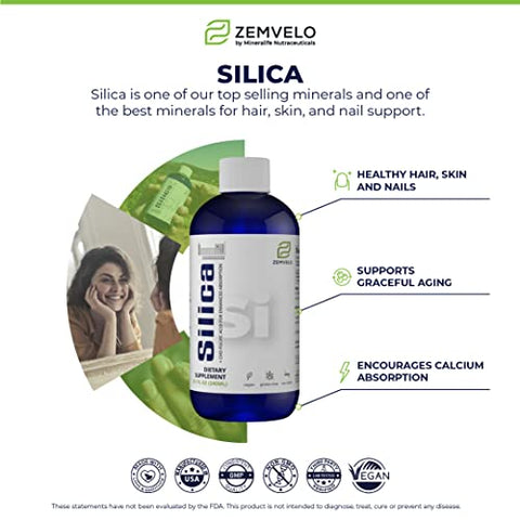 Zemvelo - Silício Líquido Iônico – Cabelo, Pele | Marca: Hair, Skin | 100ml