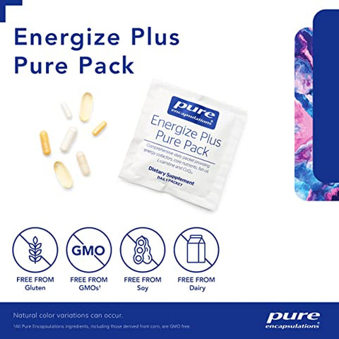Energize Plus Pure Pack | Suporte à Produção de Energia e Metabolismo de Nutrientes | 30 Pacotes | Marca em Destaque - Pure Encapsulations