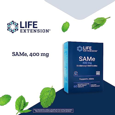 Same 400mg (S-Adenosyl-Methionine) – Suplemento para Articulações | - Life Extension