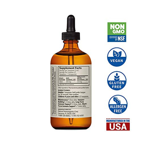 Hydrosol Bio-Ativo para Suporte Imunológico – Prata Coloidal Líquida – 10 ppm, 236mL – Conta-gotas - Sovereign Silver