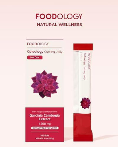 Coleology Gelatina Redutora (10 Dias) – Garcinia Cambogia (HCA) Sticks de Gelatina. Sabor Romã. Sementes de Chia, Colágeno - FOODOLOGY
