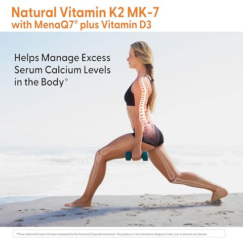Doctor's BEST - Doctor’s Best Vitamina K2 Natural com MK-7, 180mcg + D3 1000UI, Sem OGM, Sem Glúten, Vegetariano, Sem Soja, 60 Cápsulas Vegetais