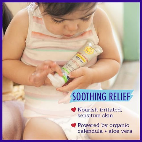Creme de Calêndula (Sem Perfume) | Creme Suavizante para o Rosto do Bebê | 100% à Base de Plantas | Calêndula Orgânica Aloe Vera | Loção Sem Perfume para Pele Sensível | Hipoalergênica - California Baby