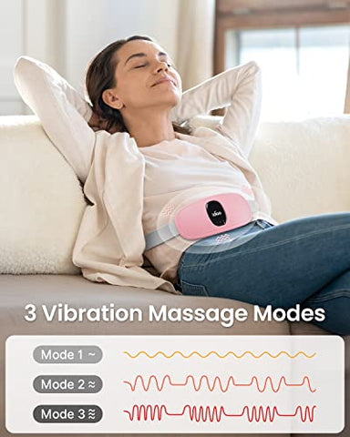 Aquecedor iDOO para Cólicas Menstruais, Alívio de Cólicas Menstruais, Cinto de Aquecimento Elétrico Portátil para Costas e Barriga, Elegível para FSA HSA, 3 Níveis de Calor e 3 Modos de Massagem