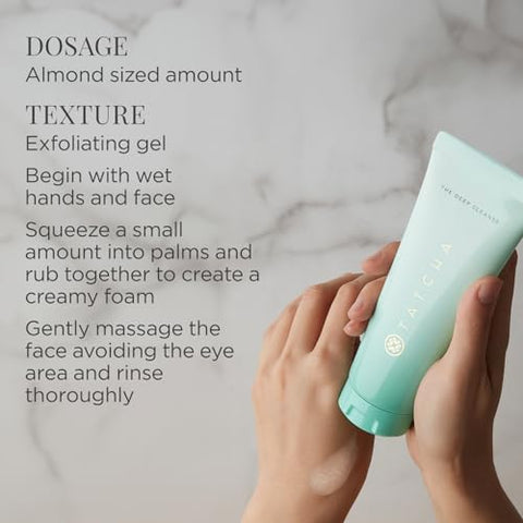 TATCHA The Deep Cleanse | Limpeza Profunda e Esfoliante Suave, Remove Impurezas, Controla Oleosidade Excessiva | Marca TATCHA