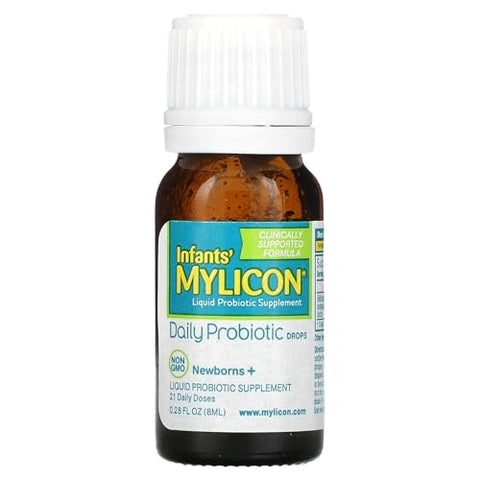 MYLICON - Mylicon Daily Probiotic Drops para Bebês, Alívio de Cólicas e Irritabilidade, 8mL, 21 Doses Diárias