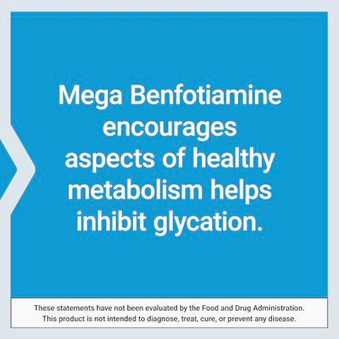 Mega Benfotiamine 250 mg – Forma lipossolúvel de tiamina, metabolismo saudável, vitamina B1 ultra-bio disponível, alta potência, sem glúten, não transgênico, vegetariano, 120 cápsulas - Life Extension