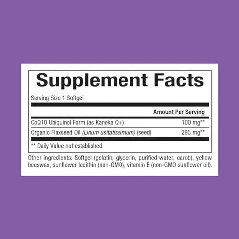 Ubiquinol Active CoQ10 100 mg – Suplemento de Coenzima Q10 de Alta Absorção para Energia, Saúde Cardíaca e Cognitiva – 120 Softgels - Natural Factors