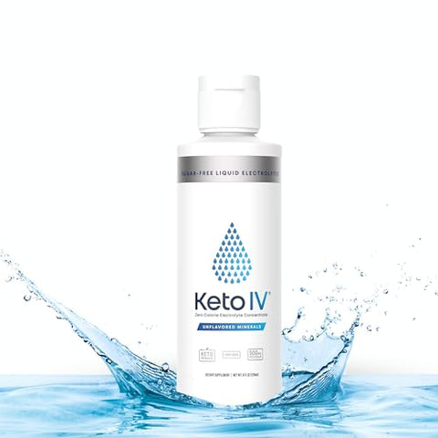 Adapted Nutrition - Keto IV Gotas Eletrolíticas de Alta Potássio | Frasco com Conta-Gotas à Prova de Vazamentos | 500mg Potássio Magnésio, Sódio | Marca Keto IV