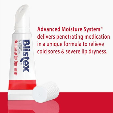 Pomada Labial Medicada, Tubo de 0,21 Onças, Pacote com 12 – Alivia Aftas - Blistex