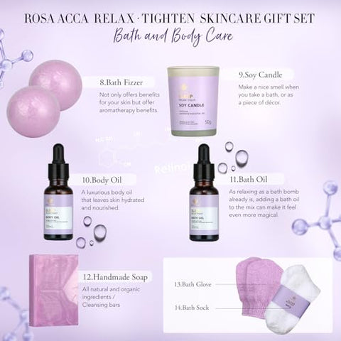 RA ROSA ACCA - Conjunto de Cuidados para a Pele Facial  – Cuidados Faciais – 100% Natural – Hidratante – Antienvelhecimento – 5 Produtos – 200ml