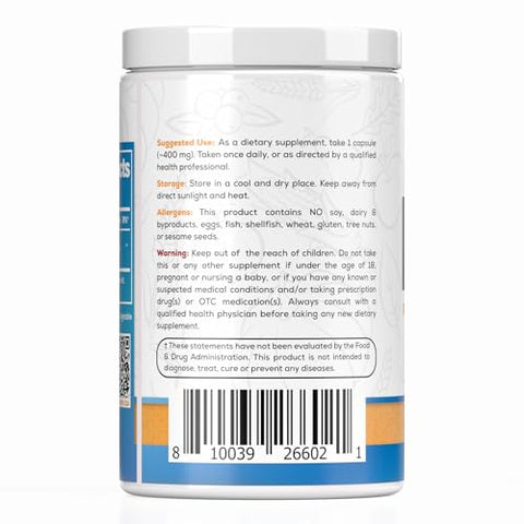 HARVEST NATURALS - Palmitoylethanolamide Cápsulas | Pea 400mg | 400 Unidades | Promove Inflamação Natural