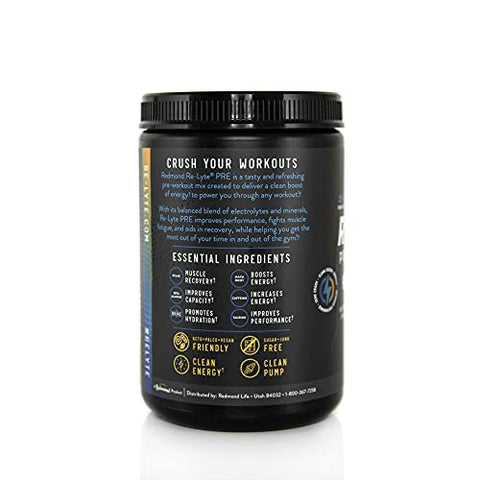Re-Lyte Mistura para Bebida Pré-Treino, Limonada de Mirtilo, 450g - REDMOND