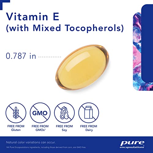 Vitamina E Pure Encapsulations (com Tocoferóis Mistos) – Proteção Antioxidante 30g